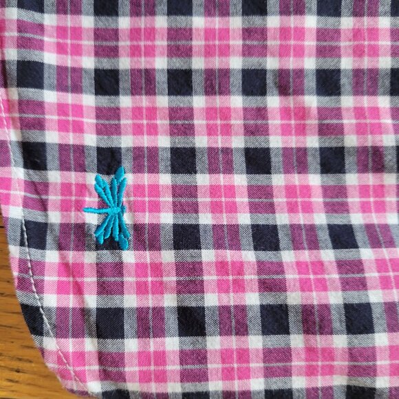 Talbots Womens Petite Plaid Button-Down Shirt With Roll-Up Sleeves xp - Picture 5 of 6